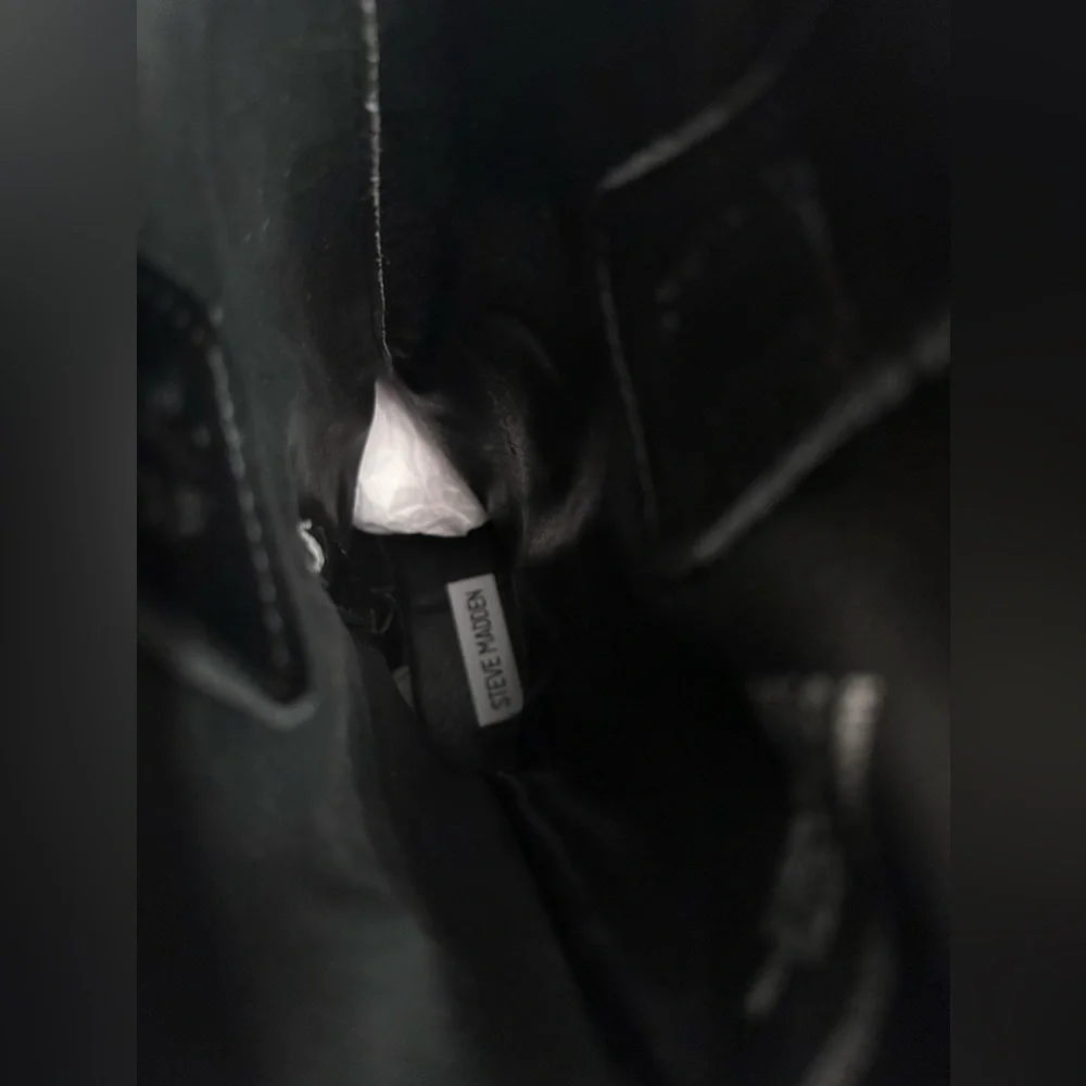 NWOT;Steve Madden Hayward Western Boot In Black⚫️ - Picture 4 of 7